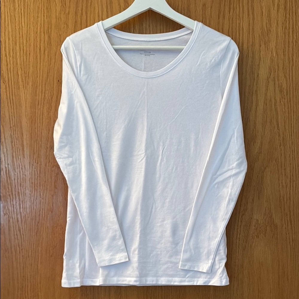 No Boundaries Cream Fitted Long Sleeve T-Shirt